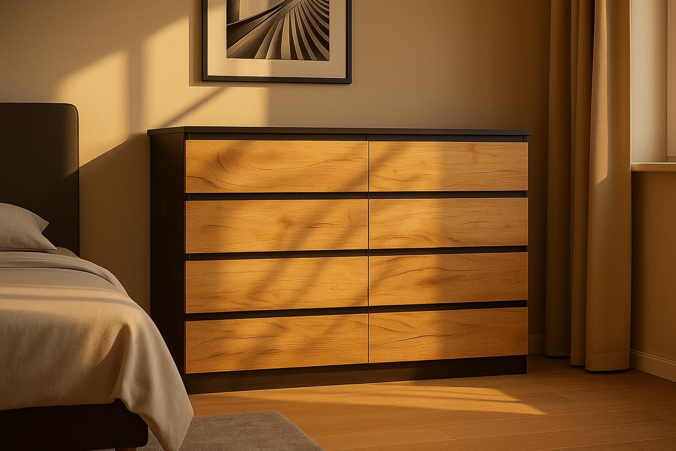 Комод большой Мастер Форм Брайт 1300х376х950 мм Венге магия/Дуб крафт золотой (20107)