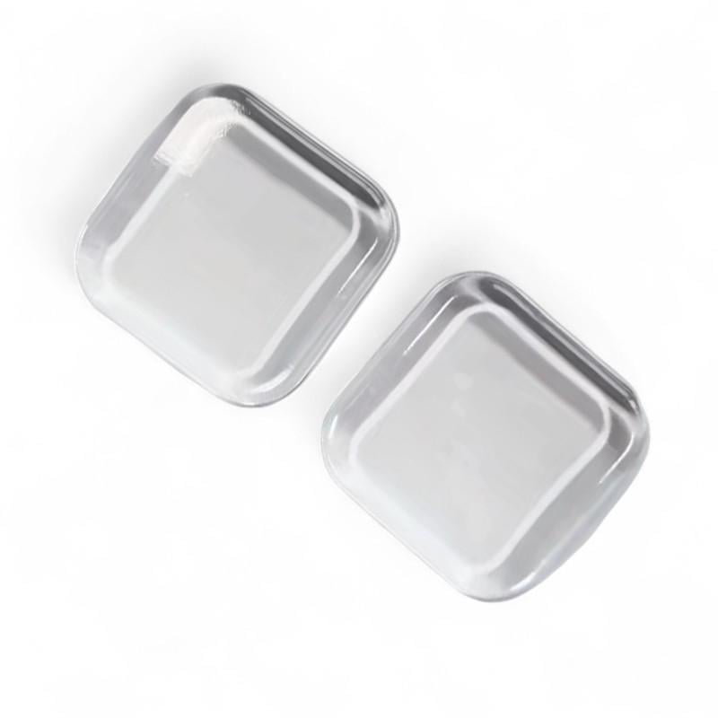 Стопор дверной силиконовый настенный квадратный 2 шт. Прозрачный (79_6_0_1С)