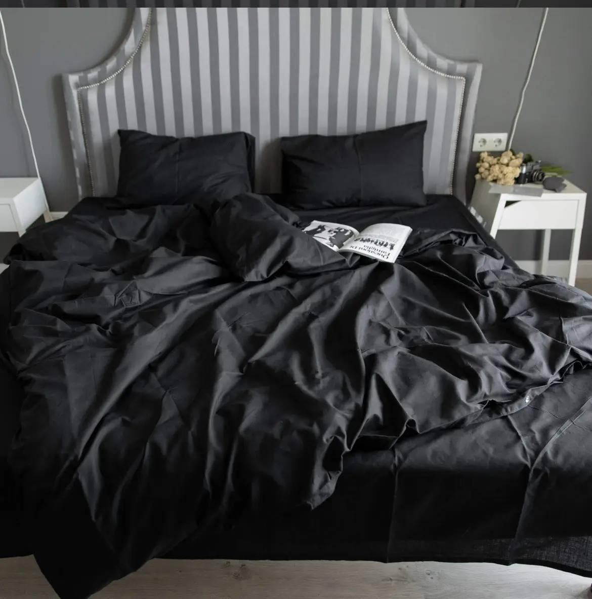 Комплект постільної білизни євро Tota 200х220 смl Black (13927905)