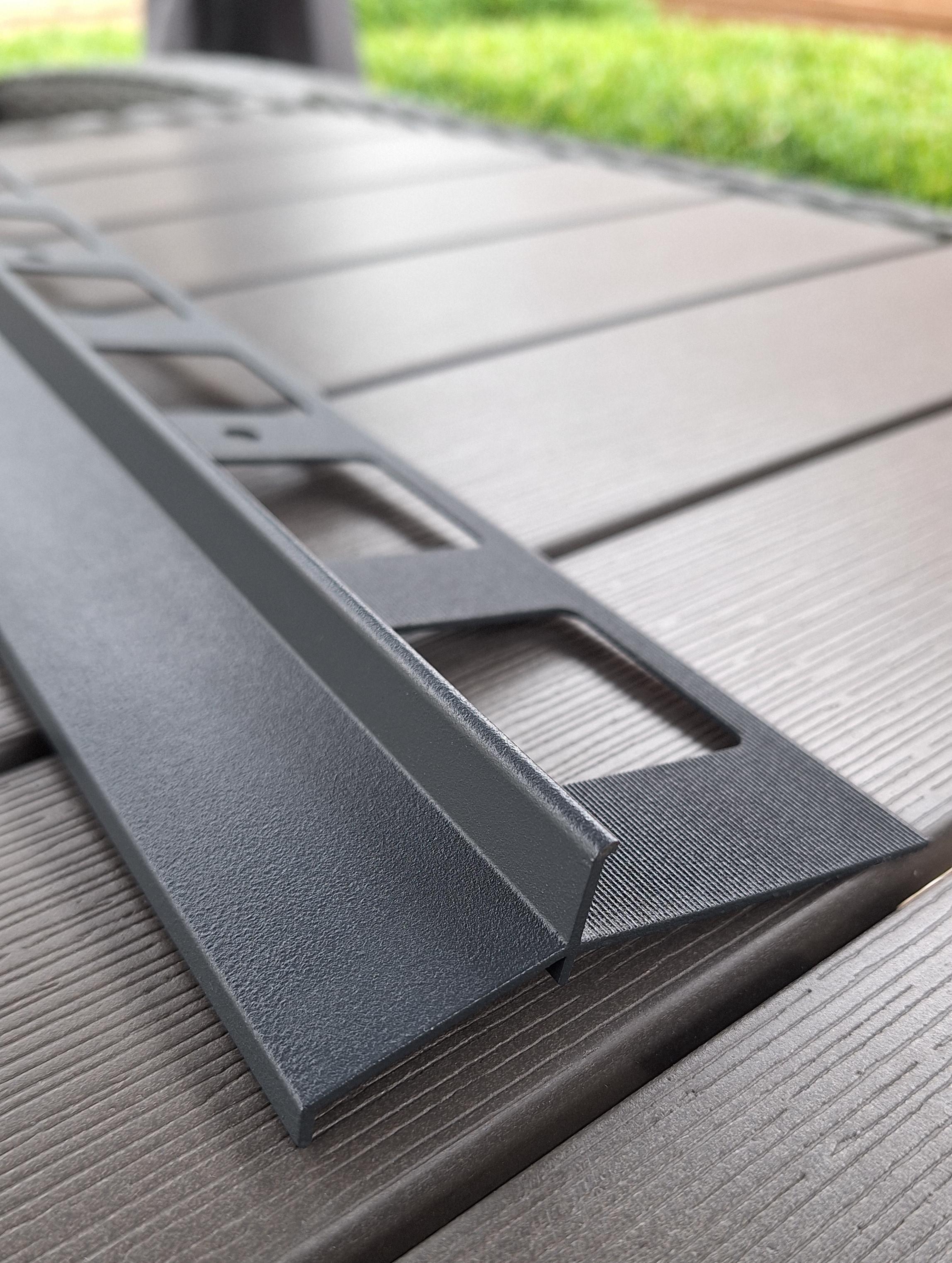 Алюмінієвий капельник відлив MAXI під плитку для відкритого балкона/тераси 2 м Графіто-антрацитовий матовий (18375577) - фото 8 Алюмінієвий капельник відлив MAXI під плитку для відкритого балкона/тераси 2 м Графіто-антрацитовий матовий (18375577) - фото 8