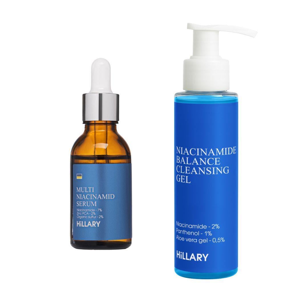 Набір для зменшення жирності та запалень Hillary Anti-Blemish Niacinamide Set з ніацинамідом (K-11-321)