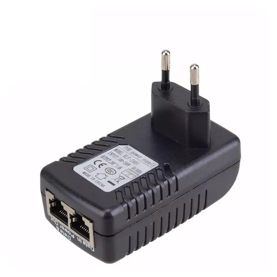 Инжектор активный PoE 24V0.5A для IP-камеры видеонаблюдения Ethernet