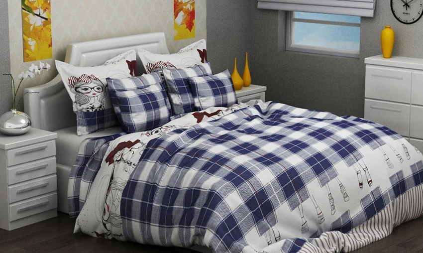 Комплект постельного белья TAG tekstil R2068 Blue (1613)