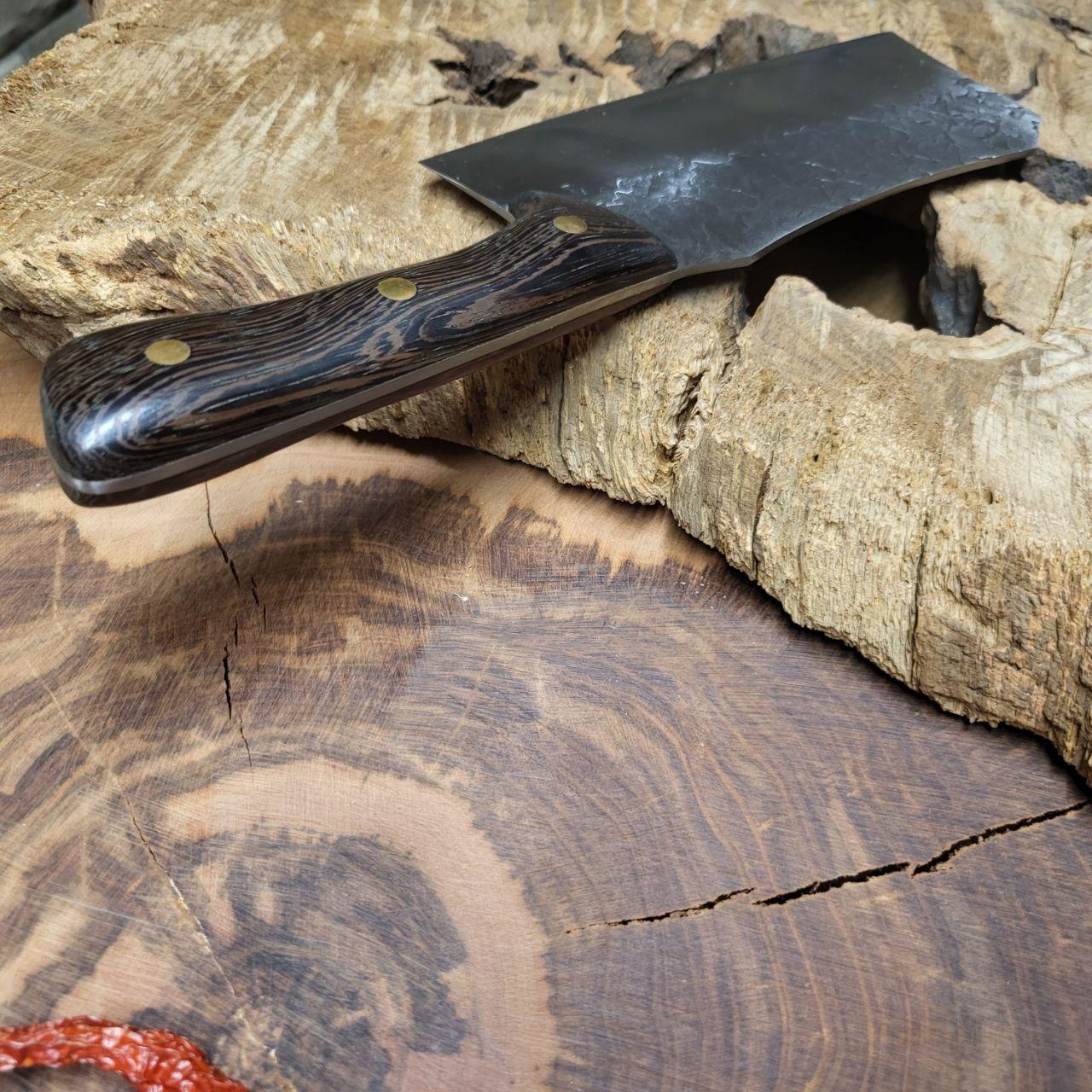 Кухонний ніж топорик для м'яса сікач із нержавіючої сталі 19 см - фото 5