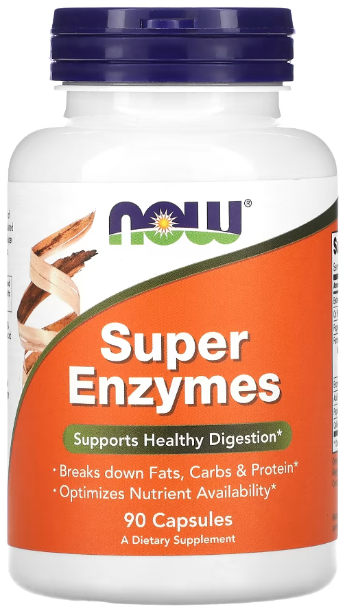 Ферменти ензими травні NOW Super Enzymes 90 капсул