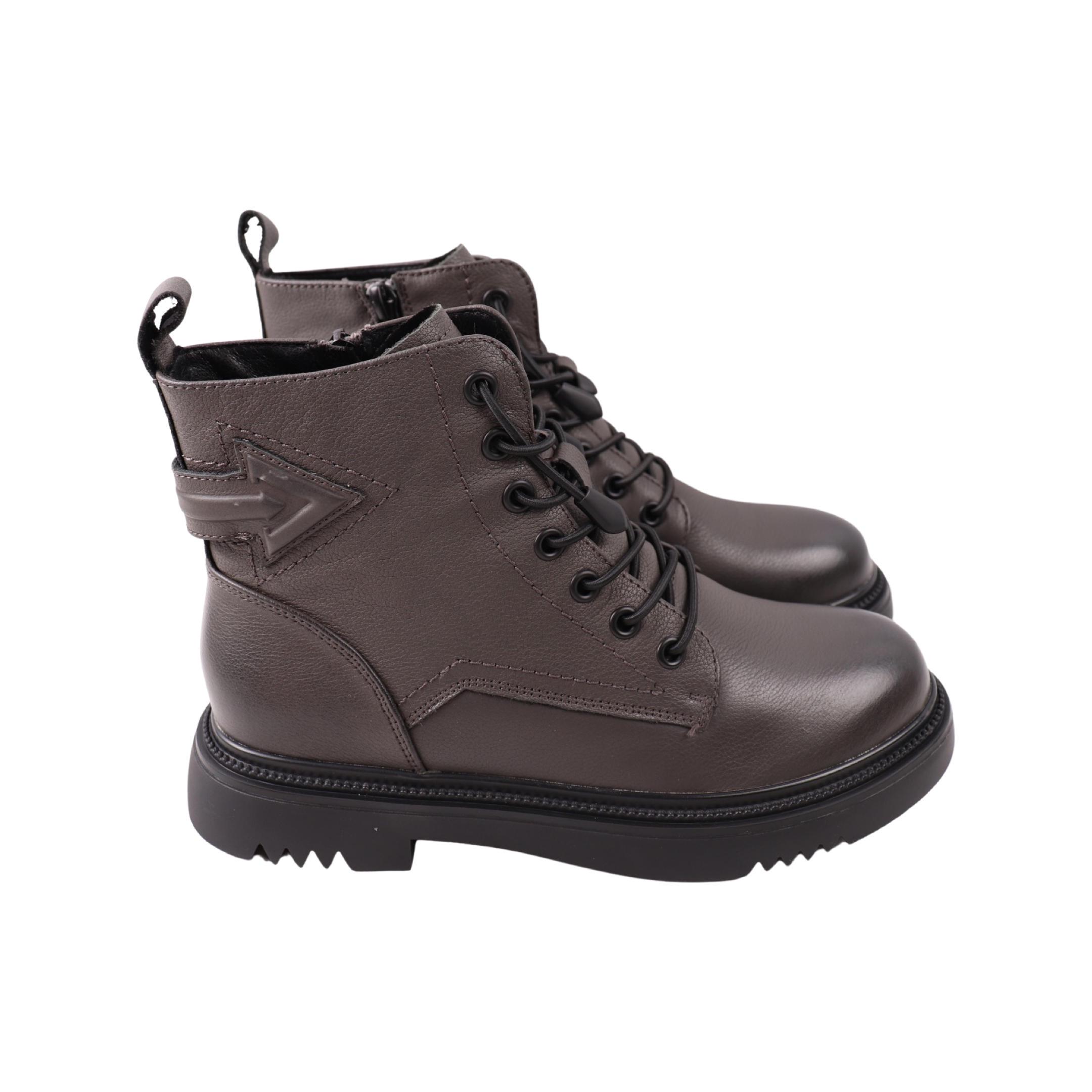 Ботинки женские Berkonty серые натуральная кожа р. 36 (426-23DHC)