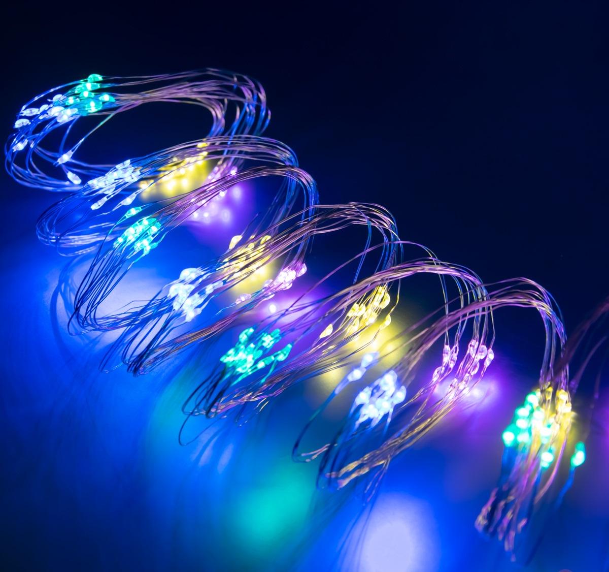 Гірлянда нитка Кінський хвіст 200 LED Різнокольоровий (30184-Нов)