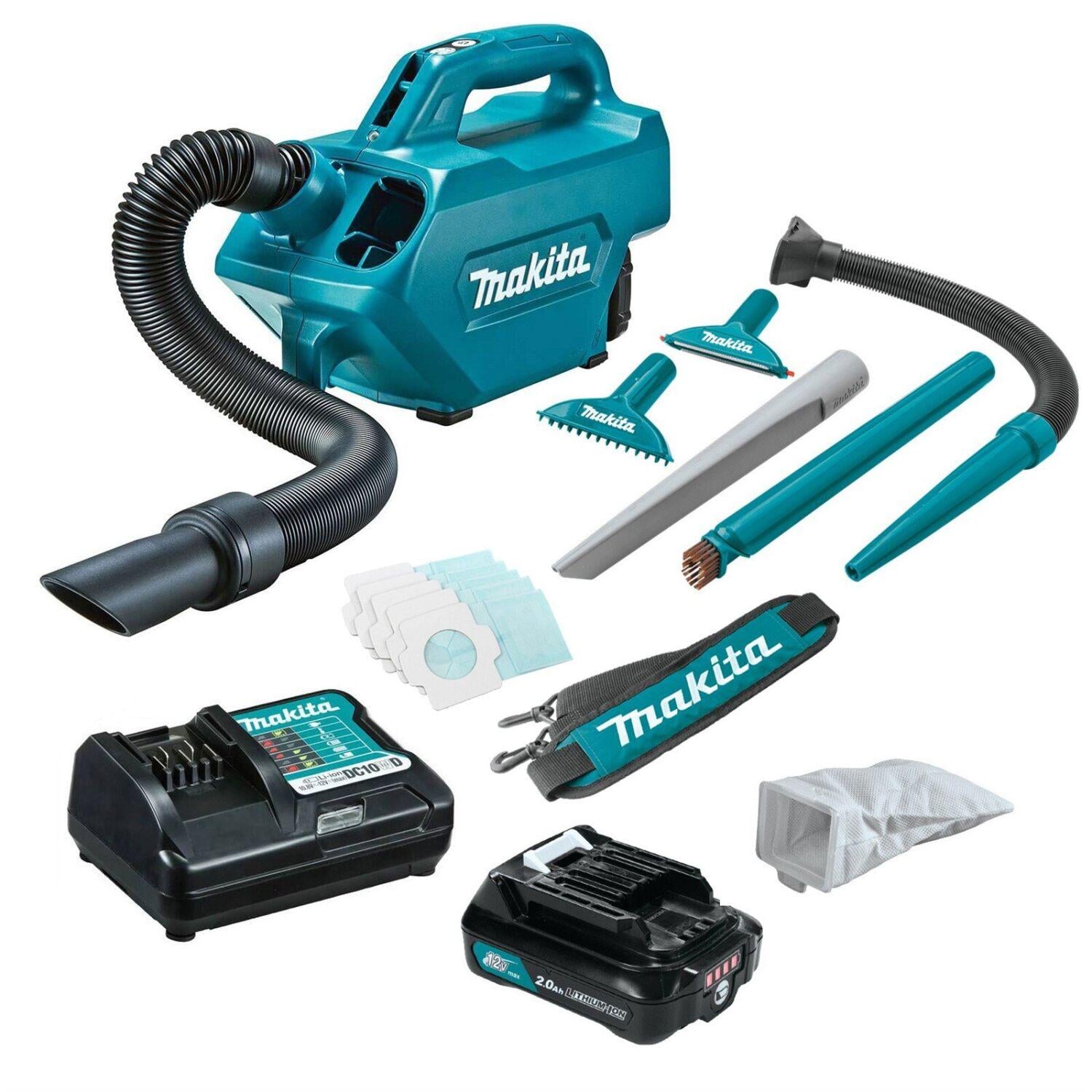 Аккумуляторный пылесос Makita CL121DWA CXT + АКБ 2,0 Ah + З/У электрический ручной для транспортных средств (4189) Аккумуляторный пылесос Makita CL121DWA CXT + АКБ 2,0 Ah + З/У электрический ручной для транспортных средств (4189)