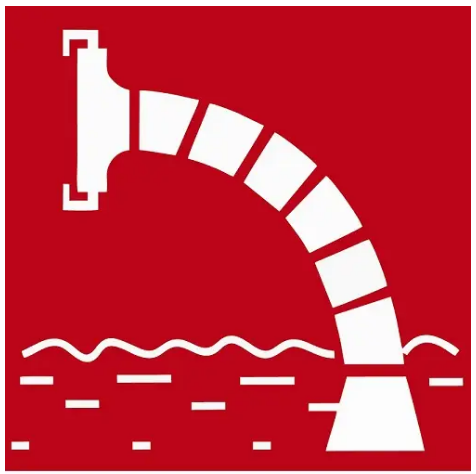 Знак Пожарный источник воды Красный (д-8075)