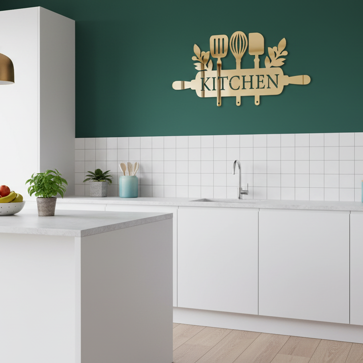 Дзеркальний декор кухонний DFA Kitchen для стін та меблів Золотий (YA00045-G)