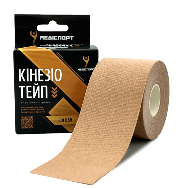 Кінезио тейп Медіспорт 5 см х 5 м Бежевый (MK5-bei)