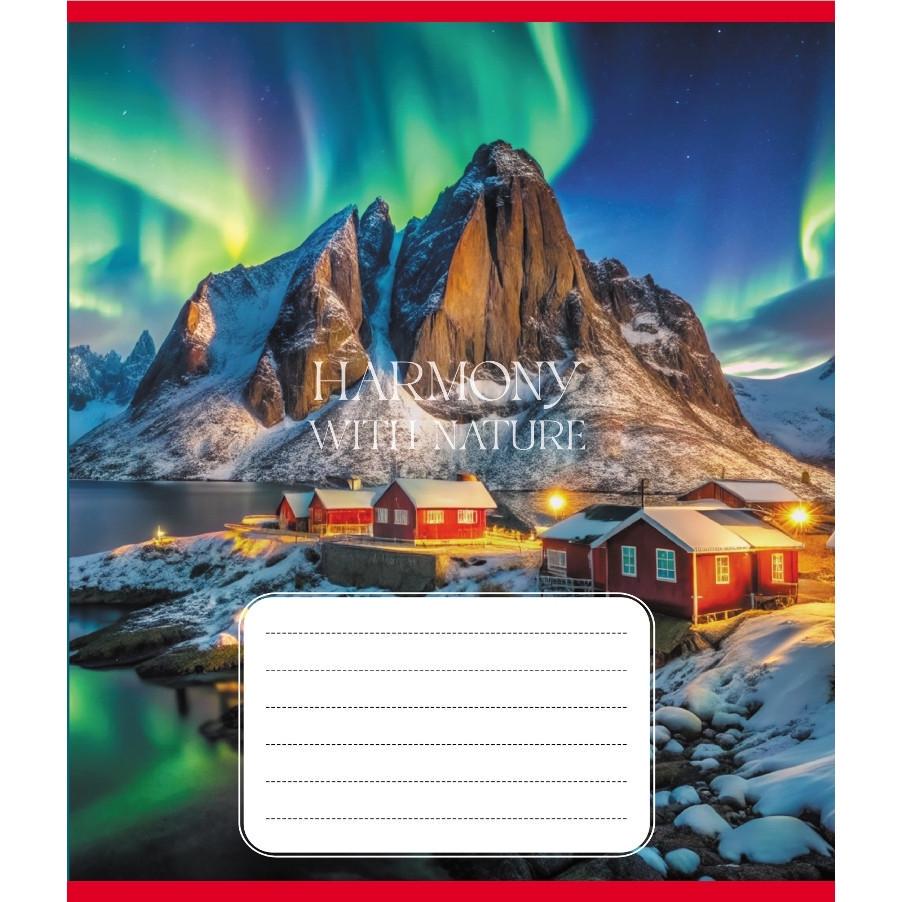 Шкільний зошит Гармонія з природою 060-610277K-1 в клітинку 60 аркушів (RLT55402)