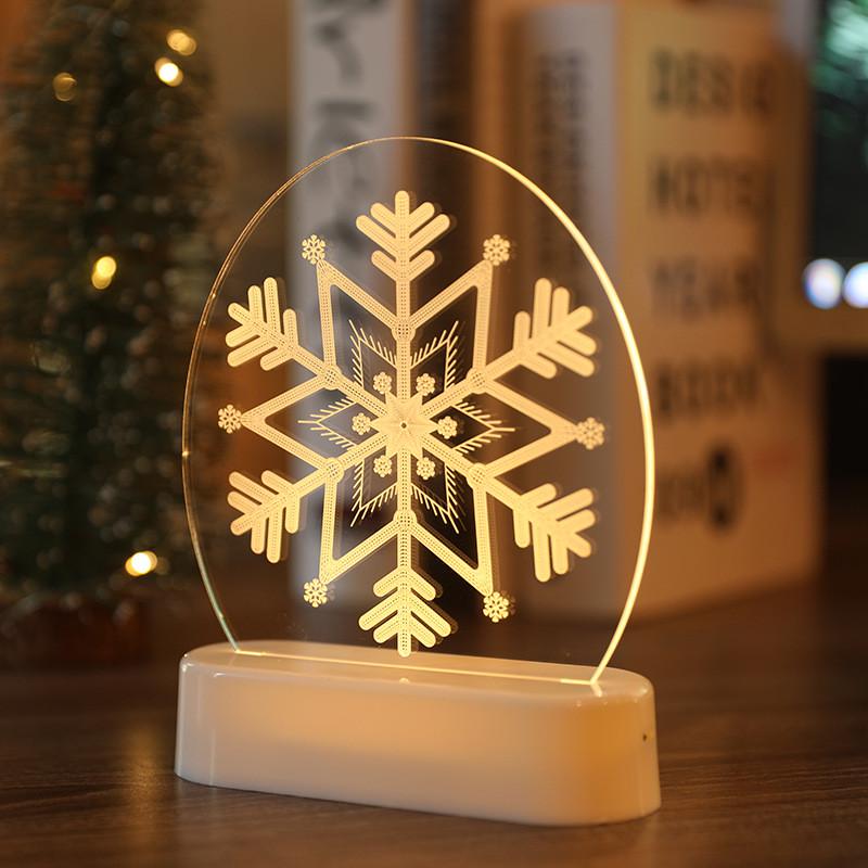 Светильник Decoration 3D LED Снежинка на подставке