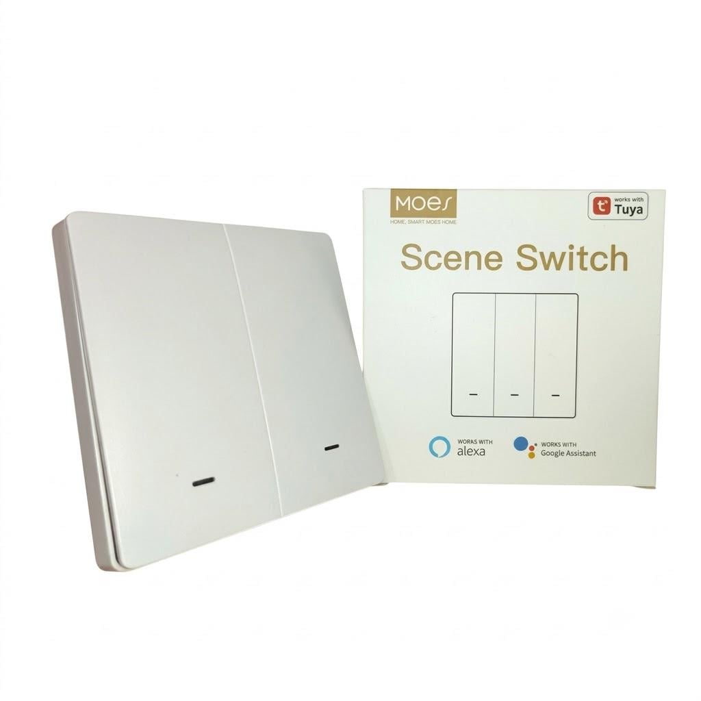 Вимикач розумний бездротовий MOES Zigbee Smart Scene Switch 2 клавіші (35888029)