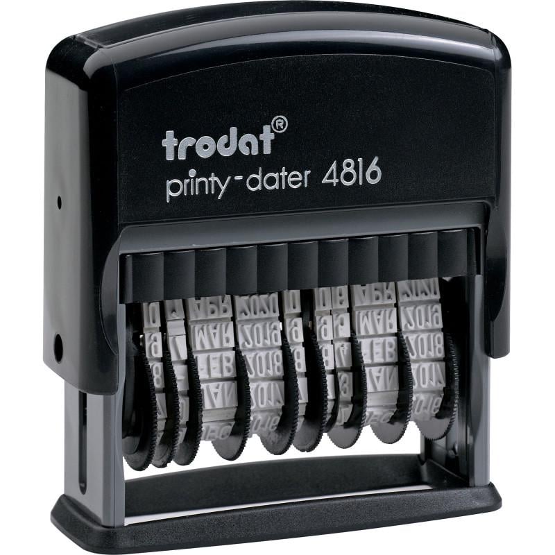 Датер ленточный двойной Trodat шрифт 3,8 мм Черный (4816)