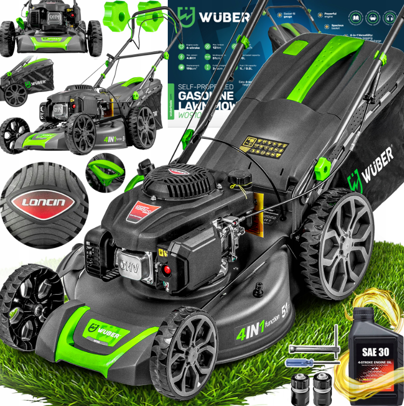 Газонокосарка бензинова Wuber 70 л 51 см (W09101) - фото 2 Газонокосарка бензинова Wuber 70 л 51 см (W09101) - фото 2