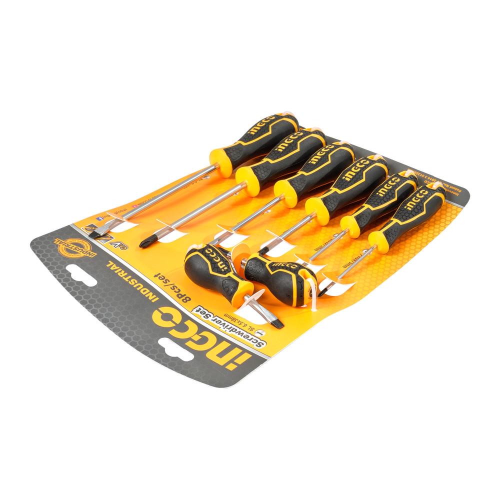 Набор отверток INGCO INDUSTRIAL 8 шт. (HKSD0828) - фото 5 Набор отверток INGCO INDUSTRIAL 8 шт. (HKSD0828) - фото 5