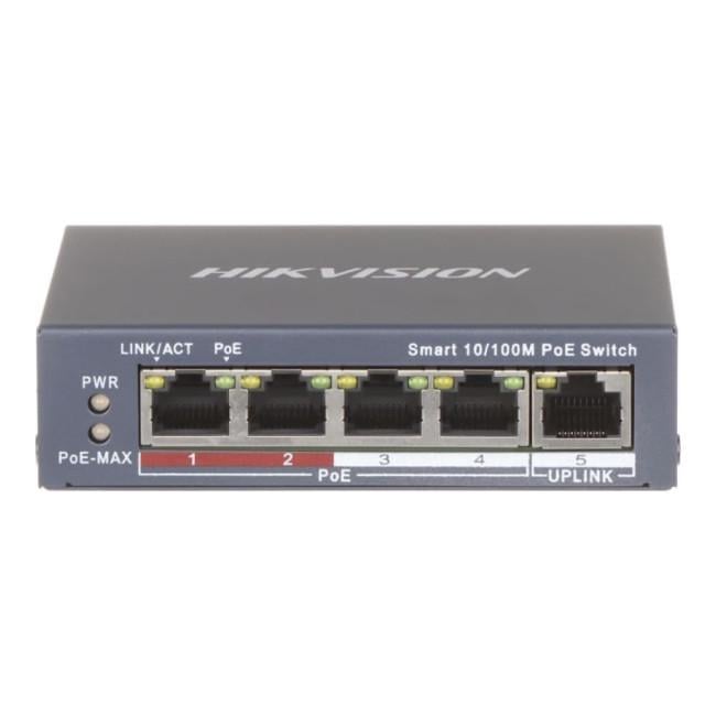 Коммутатор управляемый Hikvision DS-3E1105P-EI/V2 POE 5 портов