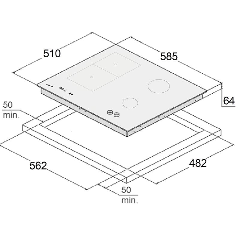 Варочная поверхность комбинированная Fabiano FHGI 2234 ITC - фото 3