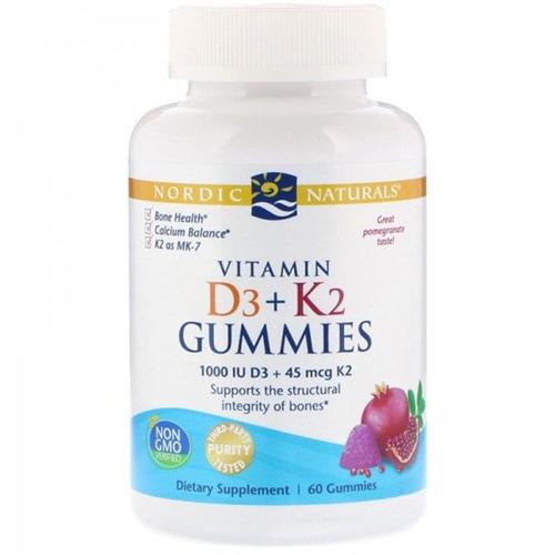 Витамин D Nordic Naturals Vitamin D3 1000 IU + K2 45 mcg Gummies 60 Gummies Great Pomegranate taste Витамин D Nordic Naturals Vitamin D3 1000 IU + K2 45 mcg Gummies 60 Gummies Great Pomegranate taste