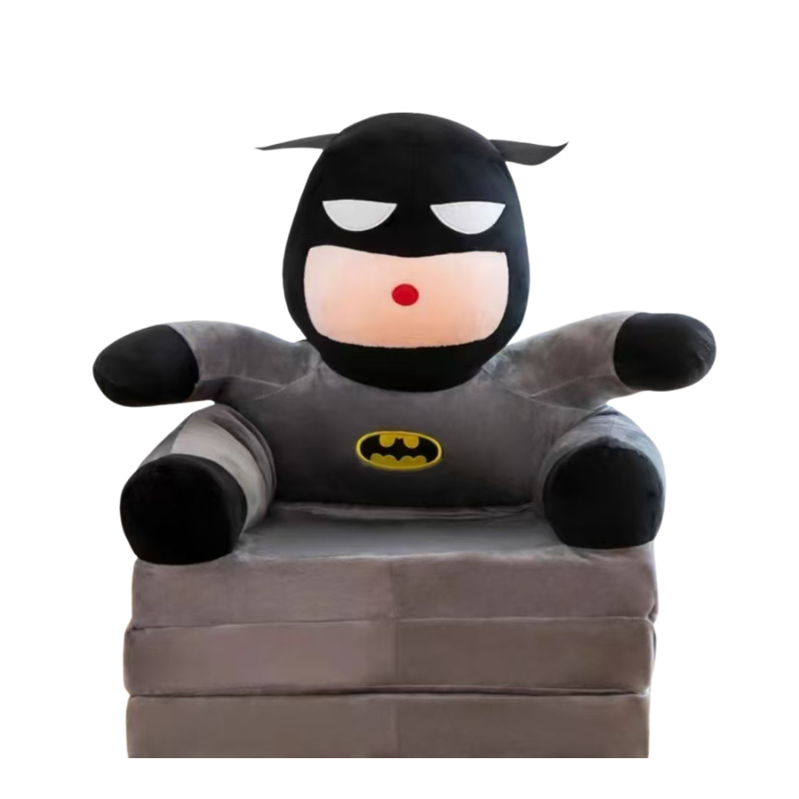 Кресло плюшевое Бэтмен раскладное в детскую комнату для детей 120 см Серый (280002) Кресло плюшевое Бэтмен раскладное в детскую комнату для детей 120 см Серый (280002)