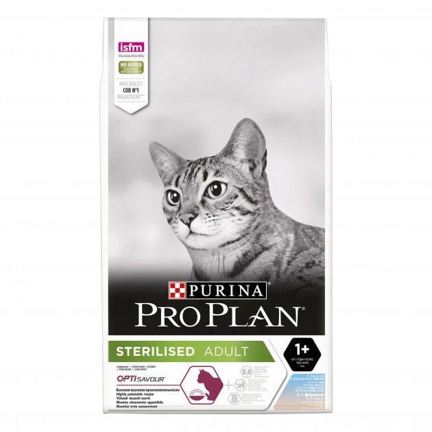 Корм сухой для стерилизованных кошек Purina Pro Plan Sterilised с треской и форелью 10 кг (7613036732697)