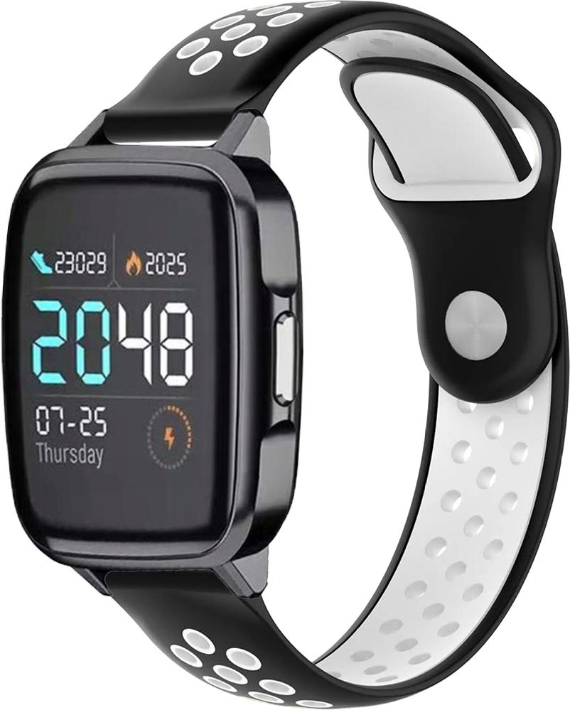 Ремешок Sport для Haylou Smart Watch 2 LS02 Black/White (23038-1E)