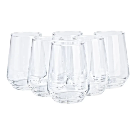 Набор стаканов Deli Glassware 6шт. по 390 мл Прозрачный - фото 2