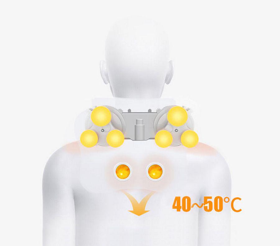 Подушка роликовая массажная Massage Pillow 8802-003 с подогревом и пультом - фото 3