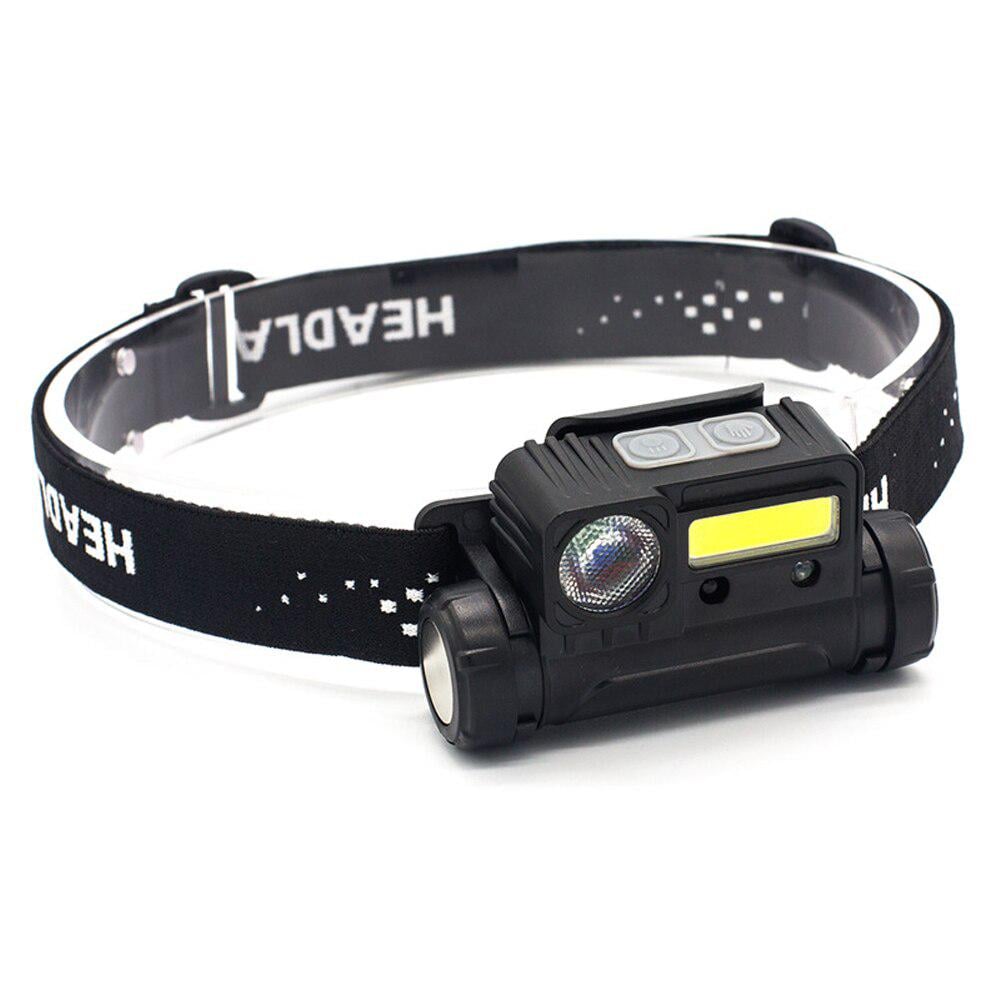 Ліхтар налобний для риболовлі Multifunctional Headlamp BL 123 XPE+COB Чорний (1009453-Black)