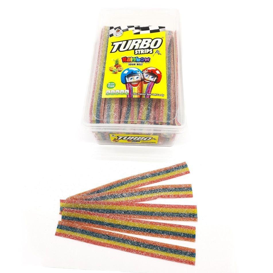 Мармелад жевательный Turbo Strips Rainbow Sour Belt 1200 г (00000006439)