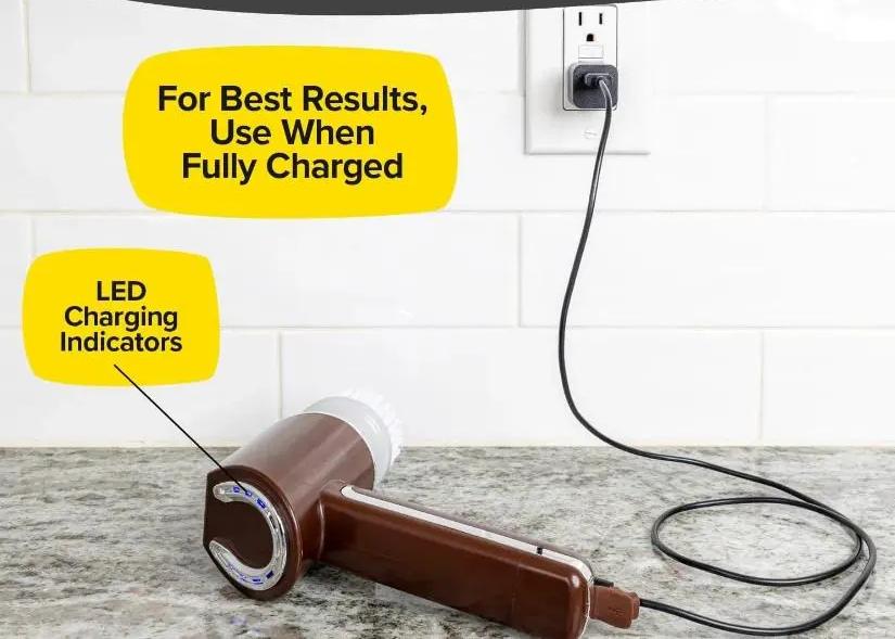 Щітка для прибирання та миття посуду з 5 змінними насадками бездротова електрична USB зарядка (25661245) - фото 2