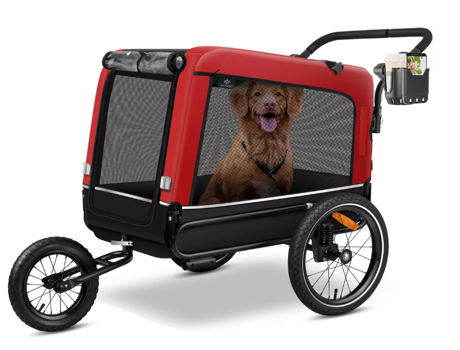 Причіп для велосипеда для тварин KESSER 600D Oxford Canvas 40 кг 75x103x139 см (4260663286739)