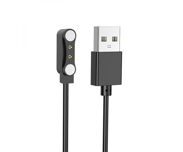 Кабель-зарядка USB для смарт часов Hoco Y15 Black