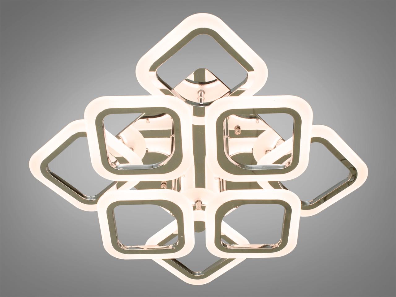 Люстра Led для кухни AS8060-4+4HRDIM-LS 80W на 12 м2 Хром (1869388971) - фото 2