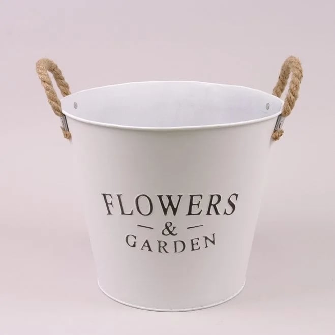 Кашпо металлическое с ручками Flora Flowers & Garden (37772) Кашпо металлическое с ручками Flora Flowers & Garden (37772)