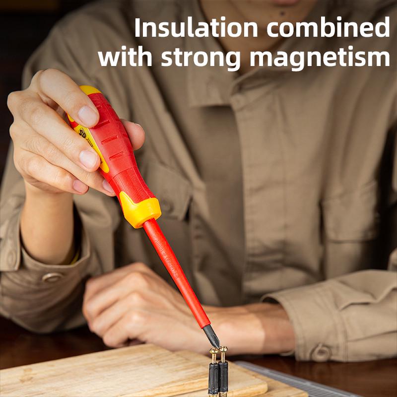 Викрутка хрестова Deli Tools EDL516100 PH2*100 мм ізольована (2591124997) - фото 4 Викрутка хрестова Deli Tools EDL516100 PH2*100 мм ізольована (2591124997) - фото 4