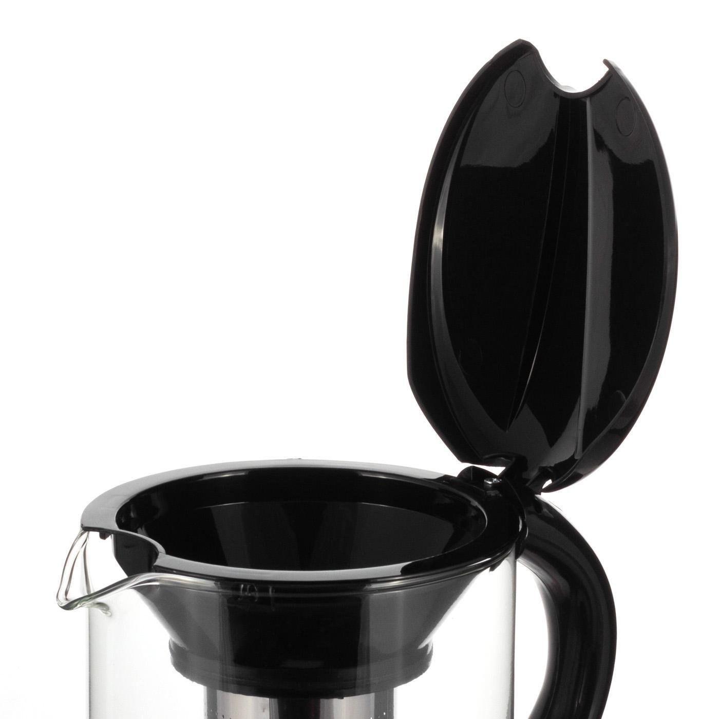 Заварювальний чайник зі знімним ситечком Kamille KM-0781M з нержавіючої сталі та термостійкого скла 1000 мл Прозорий (150-84-0781M) - фото 3 Заварювальний чайник зі знімним ситечком Kamille KM-0781M з нержавіючої сталі та термостійкого скла 1000 мл Прозорий (150-84-0781M) - фото 3