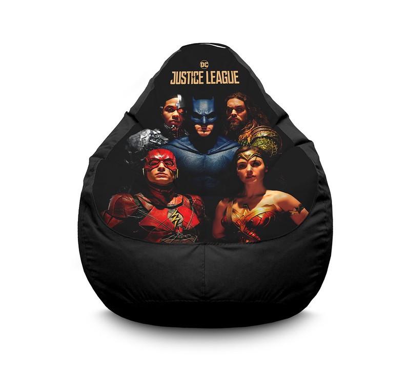Кресло мешок iPuff Justice League Black Оксфорд XXL 90х125 см Черный