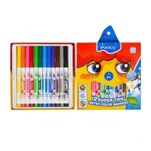 Фломастери Marco Super Washable 12 кольорів (1630-12CB)