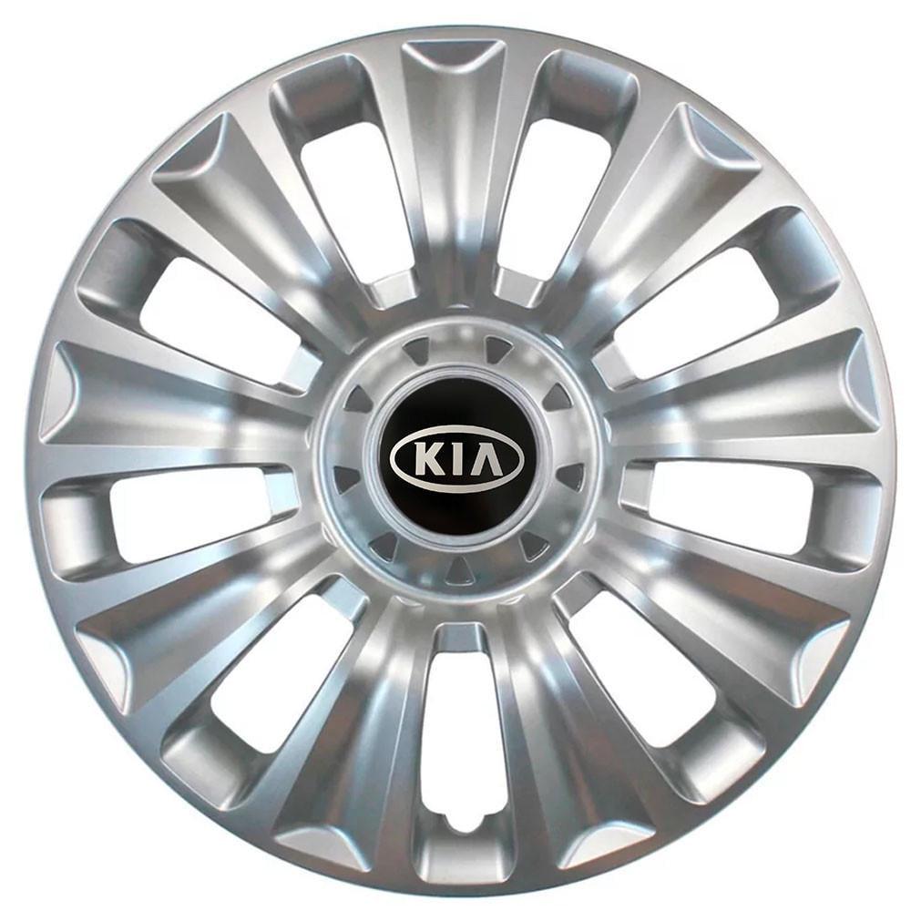 Колпаки SJS 424 с логотипом Kia R16 4 шт. Серебристый (2654555412)