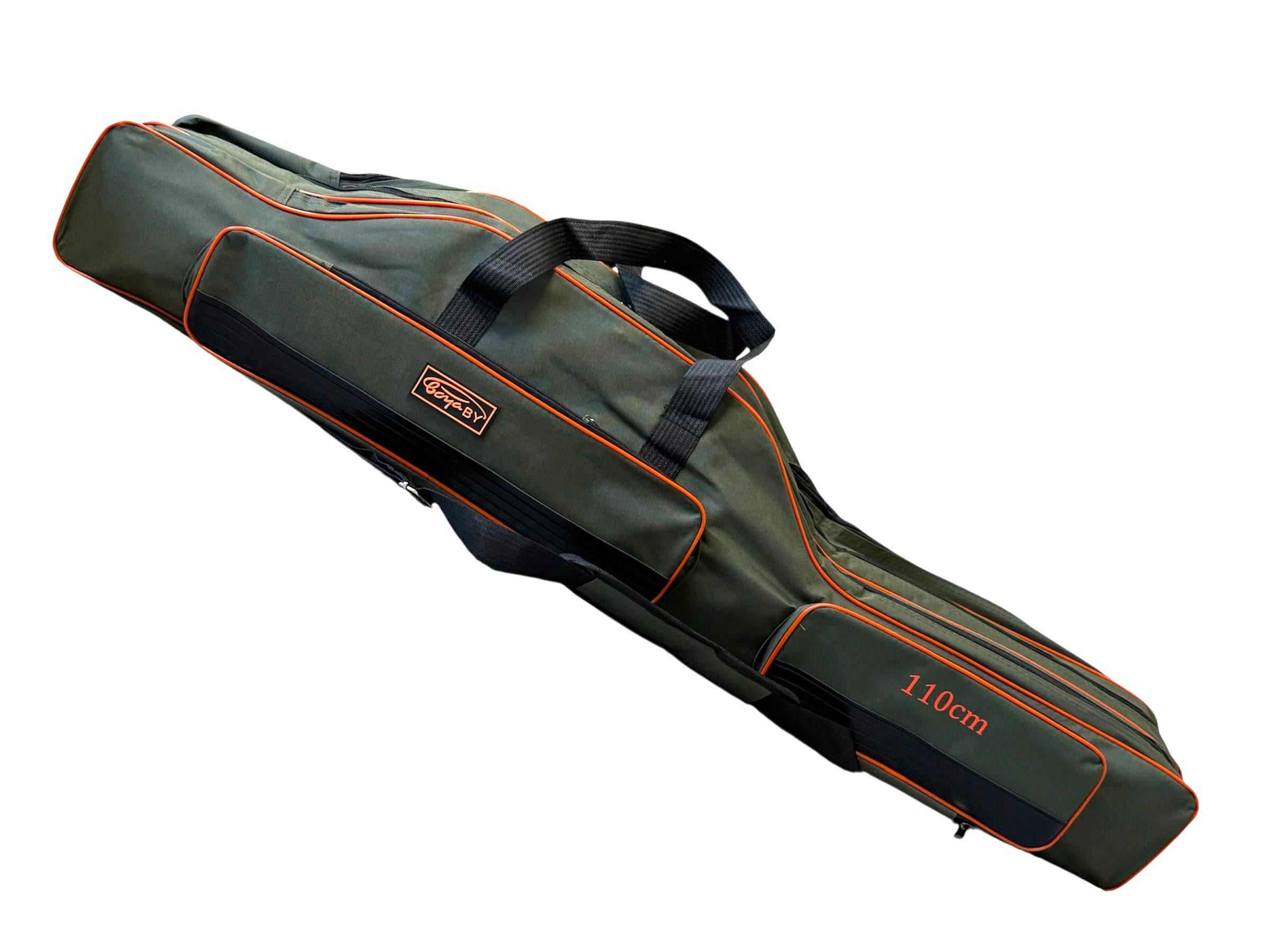 Чехол для удилищ трехсекционный BoyaBy усиленный 2 кармана под катушку 110х24х20 см (1123656890)