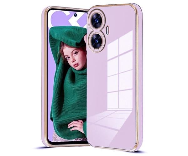 Чехол накладка Silicone Adds 6D для Realme C55 рожевий