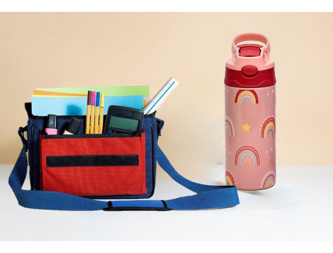 Термос-поильник детский с трубочкой Rainbow 350 мл (30163) - фото 2 Термос-поильник детский с трубочкой Rainbow 350 мл (30163) - фото 2