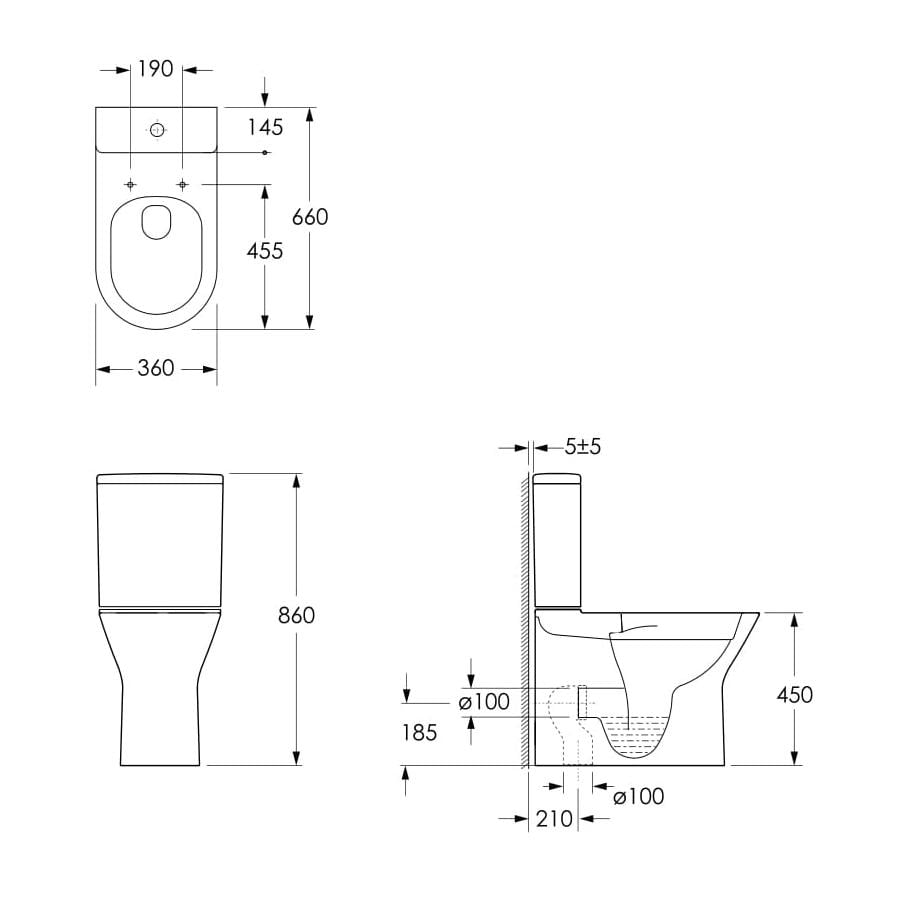 Унитаз напольный Imprese LEDNICE c06207900 безободковый с сиденьем с микролифтом (170908) - фото 2