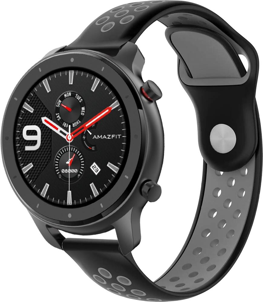 Ремешок Sport для Amazfit GTR 47 мм 22 мм Black Grey (23048-53)