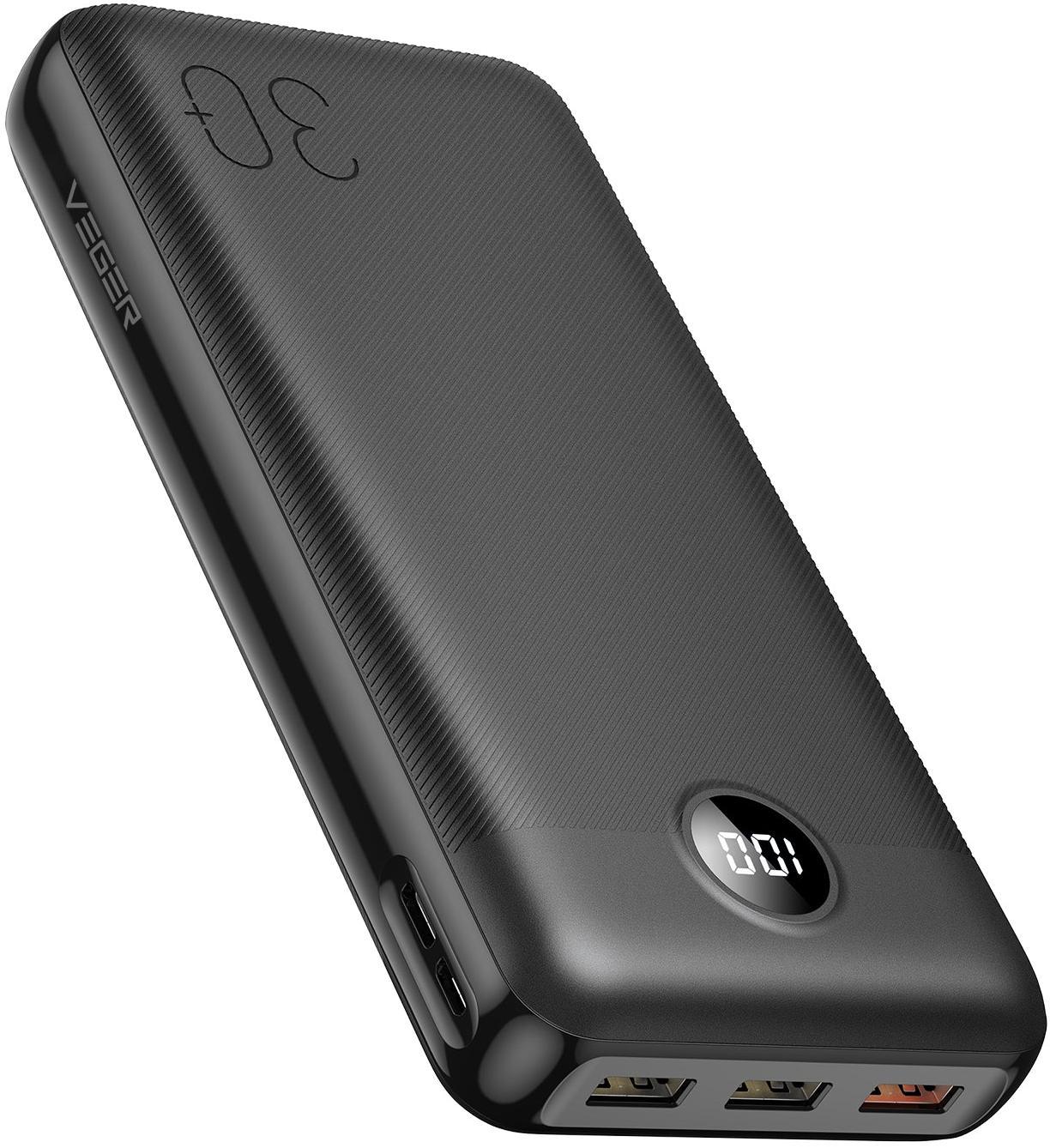 Портативное зарядное устройство Veger L30 30000 mAh 20W Black (6970453554167)