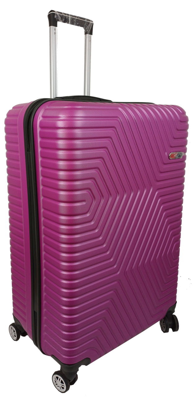 Валіза на колесах GD Polo велика пластикова 115 л Темно-рожевий - фото 2