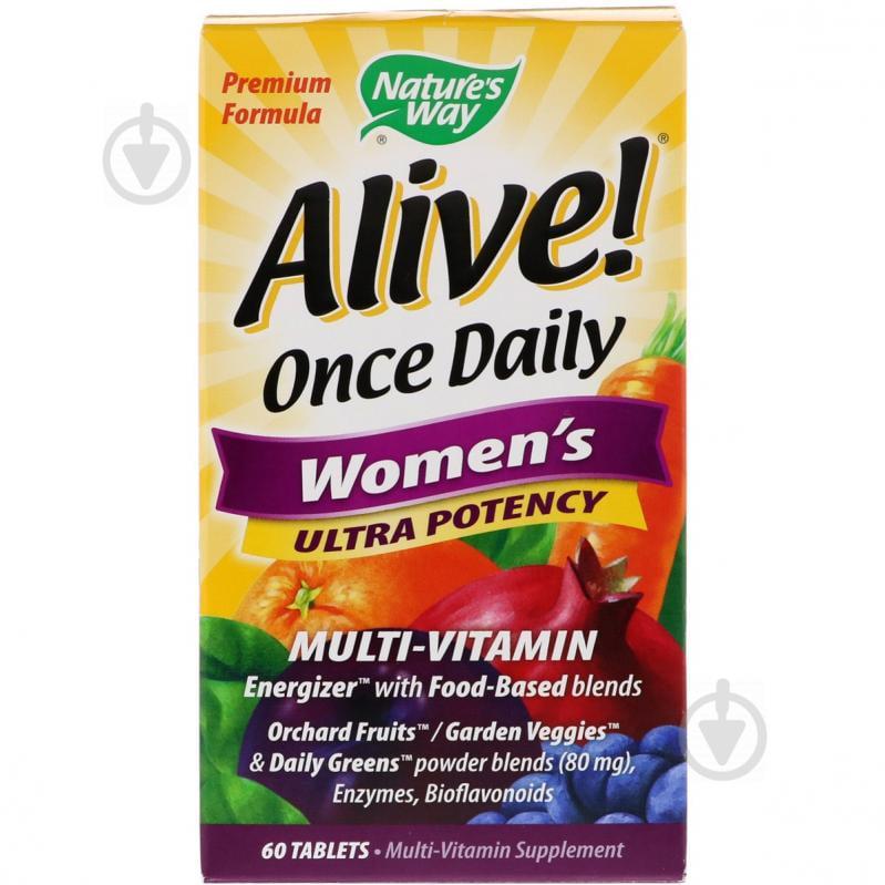 Мультивитамины для женщин Nature's Way Alive! Ultra Potency Multi-Vitamin 60 таблетки