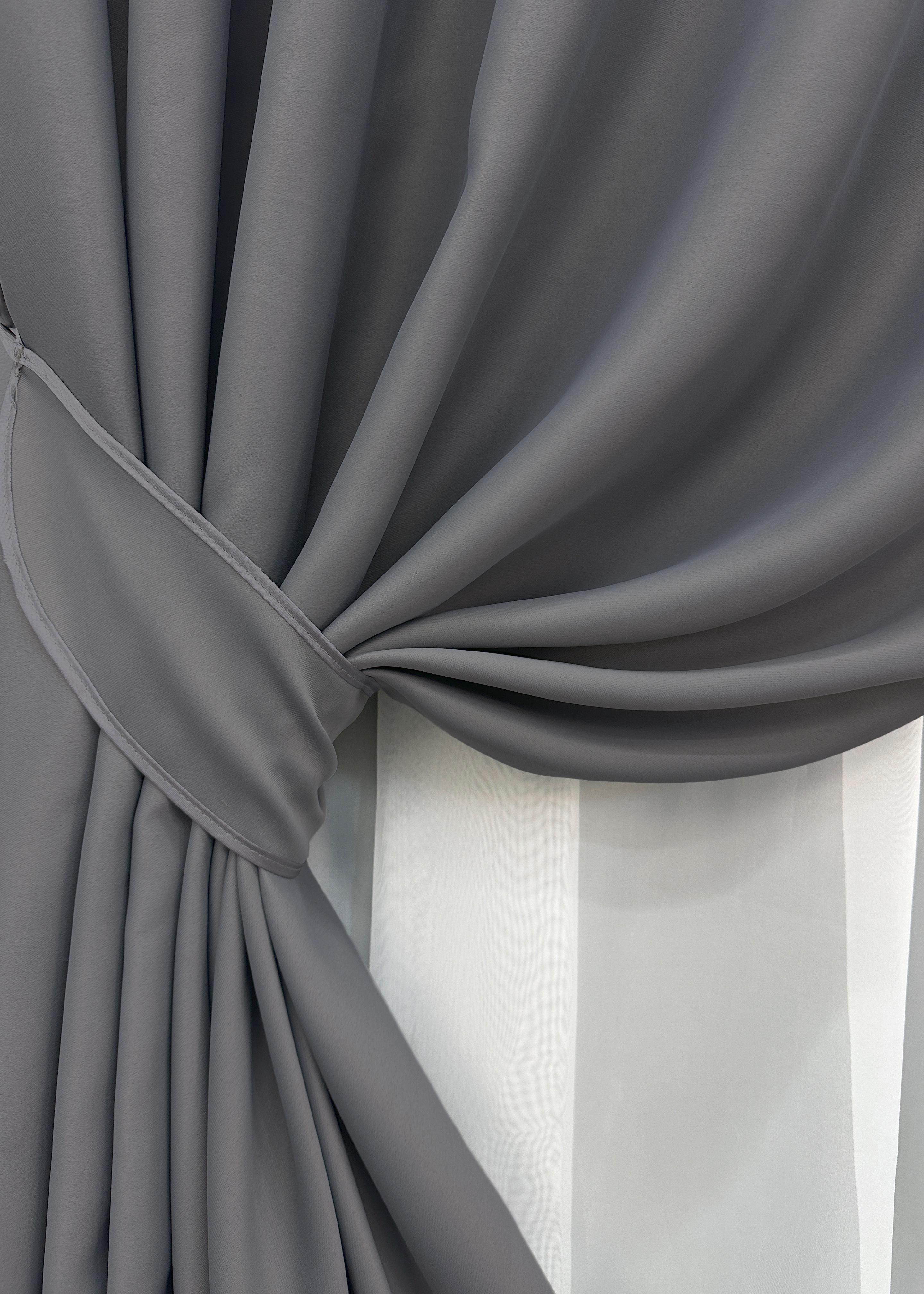 Комплект готовых штор VR-Textil Блэкаут Bagema Rvs №1244ш 150х295 см 2 шт. Серый (33-0621) - фото 4 Комплект готовых штор VR-Textil Блэкаут Bagema Rvs №1244ш 150х295 см 2 шт. Серый (33-0621) - фото 4